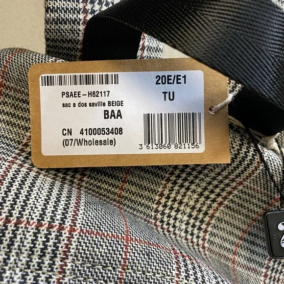 A.P.C. Saville Check Backpack